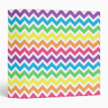 Rainbow Chevron Binders
