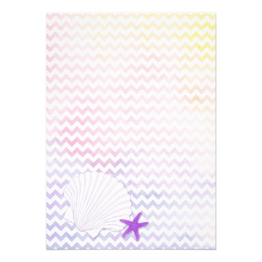 Rainbow Chevron Nautical Couple Shower Invitations