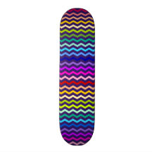 Rainbow chevron skate board decks