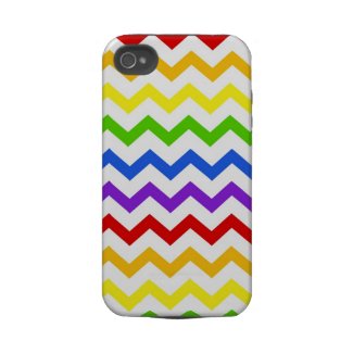 Rainbow chevron zigzag kawaii cute zig zag pattern tough iphone 4 cases