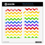 Rainbow chevron zigzag kawaii cute zig zag pattern motorola droid x2 decals