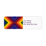 Rainbow Chevrons return address label