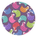 Rainbow Chicken Hen Pattern Sticker Label sticker