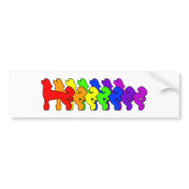 Rainbow Chinese Crested bumper stickers