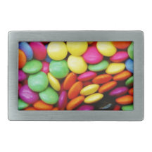 Rainbow Chocolate Candy Belt Buckles