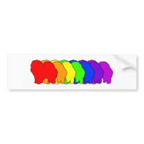 Rainbow Chow Chow bumper stickers by dogwiregifts Rainbow Chow Chow bumper stickers