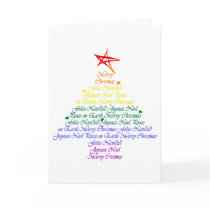 Rainbow Christmas Tree cards by gayworld Rainbow Christmas Tree cards
