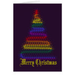 Rainbow Christmas Tree Card