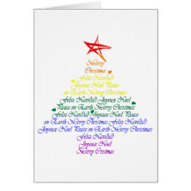 Rainbow Christmas Tree Greeting Card