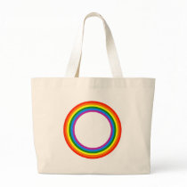 Rainbow Circle Beach Bag Large by StarDesign Rainbow Circle Beach Bag Large