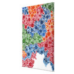 Rainbow Circle Dot Painting Landscape Gallery Wrap Canvas