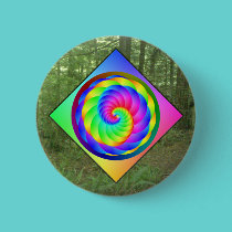 Rainbow Circle Redwood Forest Button buttons