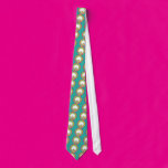 Rainbow Circle With Flowers Neck Tie