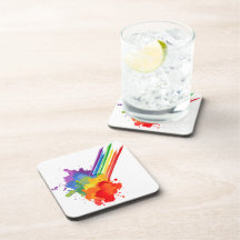 RAINBOW CLOUD -.png Drink Coasters