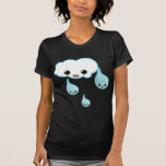 rainbow cloud umbrella drop rain tshirt