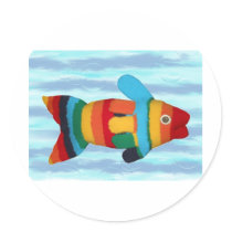"Rainbow Clown Fish" stickers