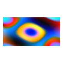 Rainbow Color Blobs Custom Photo Card