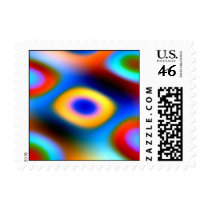 Rainbow Color Blobs Postage Stamp