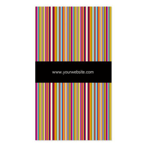 Rainbow Color Striped Template Business Card (front side)