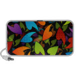 rainbow colored background with leaves portable speaker