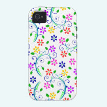 Rainbow-Colored Floral Design Phone Cover casemate cases