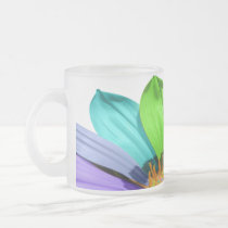 Rainbow colored flower coffee mug mugs