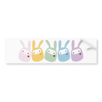 Rainbow Colored Gumdrop Bunnies bumper stickers by blackunicorn Rainbow Colored Gumdrop Bunnies bumper stickers