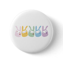 Rainbow Colored Gumdrop Bunnies buttons