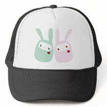 Rainbow Colored Gumdrop Bunnies hats