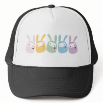 Rainbow Colored Gumdrop Bunnies hats by blackunicorn Rainbow Colored Gumdrop Bunnies hats