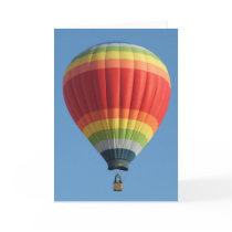 Rainbow colored Hot air balloon Greeting Card