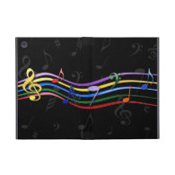 Rainbow Colored Music Notes Covers For iPad Mini