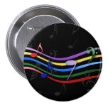 Rainbow Colored Music Notes Pin