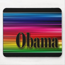 Rainbow colored Obama mousepad by Lazylaz Rainbow colored Obama mousepad