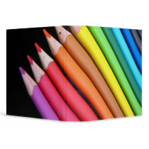 Rainbow colored pencil binders by scarletquill Rainbow colored pencil binders
