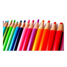 Rainbow Colored Pencils Business Card