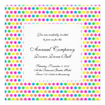 Rainbow Colored Polka Dots Fun Happy Pattern invitations