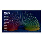 Rainbow-colored slinky toy business card templates