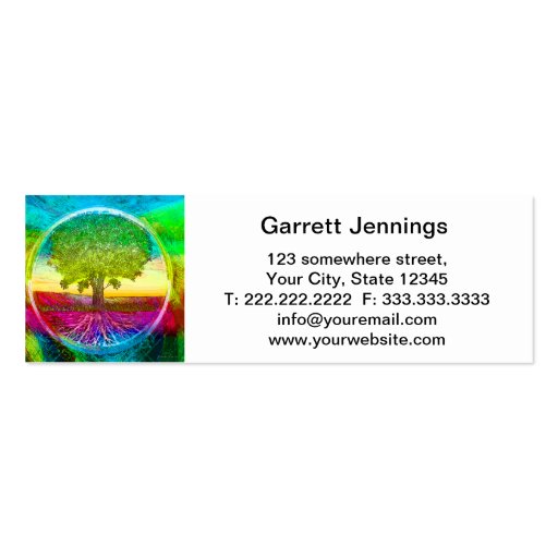 Rainbow Colored Tree of Life Business Card