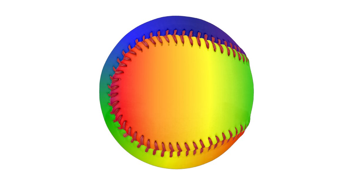 Rainbow Colors Baseball Ball Zazzle