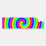 Rainbow Colors. Bright and Colorful Spiral. Bumper Stickers