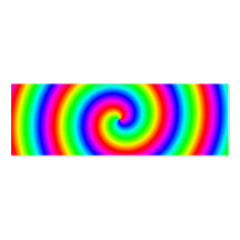 Rainbow Colors. Bright and Colorful Spiral. Business Card