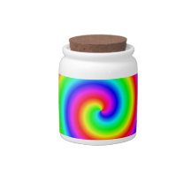 Rainbow Colors. Bright and Colorful Spiral. Candy Jar