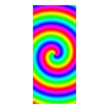 Rainbow Colors. Bright and Colorful Spiral. Custom Invitation