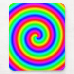Rainbow Colors. Bright and Colorful Spiral. Mousepads