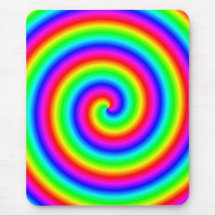 Rainbow Colors. Bright and Colorful Spiral. Mousepads