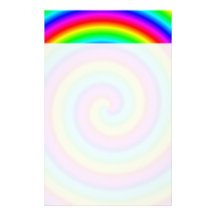 Rainbow Colors. Bright and Colorful Spiral. Stationery