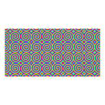 Rainbow Colors. Bright and Colorful Spirals. Photo Cards