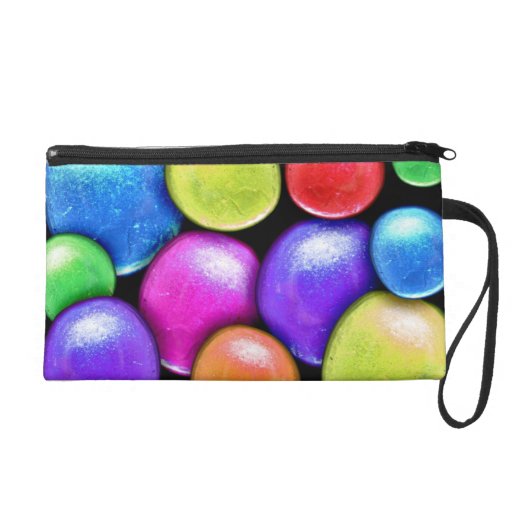 Rainbow Colors Bright Stones Bagettes Bag Wristlet Clutches
