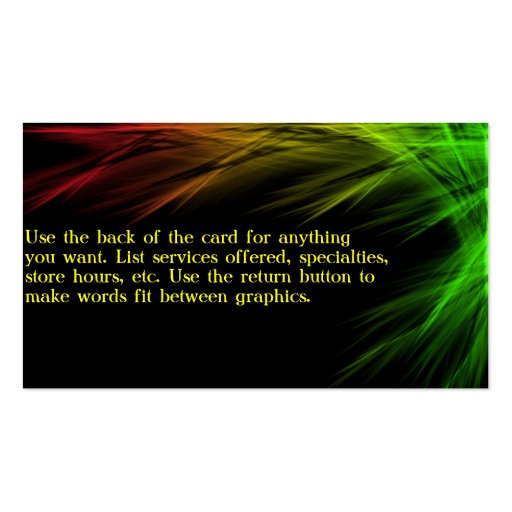 Rainbow colors business cards (back side)